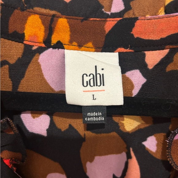 CAbi Monarch Mini Dress - Black and Purple 4454 Size Large EUC - Picture 4 of 7